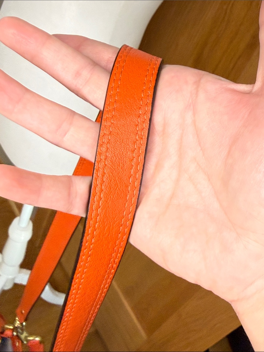 Project Coach Bright Orange Leather Crossbody Bag - Picture 6 of 6